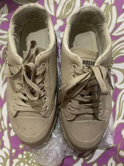 Stylish Beige Ladies Sneakers