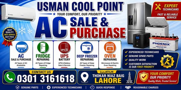 AC, Fridge & Deep Freezer Repair | Sale & Purchase