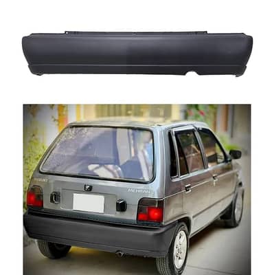 Suzuki Mehran Rear Bumper Black | New Genuine Fit Replacement