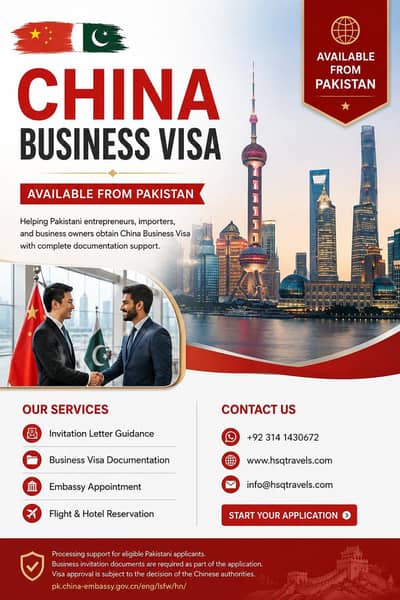  China Business Visa from Pakistan | Complete Visa Assistance