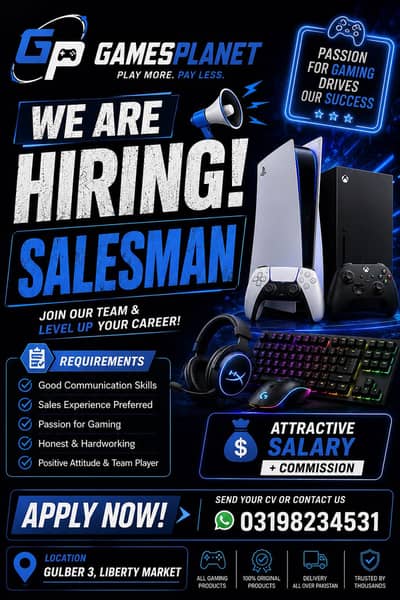 Salesman Required