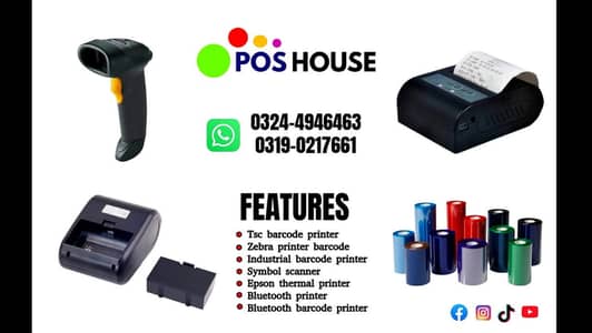POS Printers / PC Thermal printers / Barcode scanners / zebra barcode
