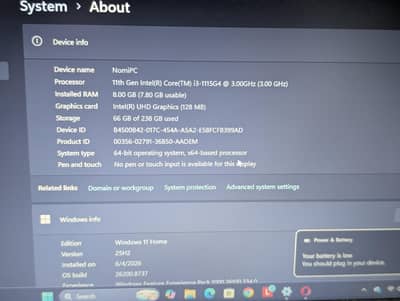 Lenovo IdeaPad 3 15ITL05/81X7 | 11th Gen i3