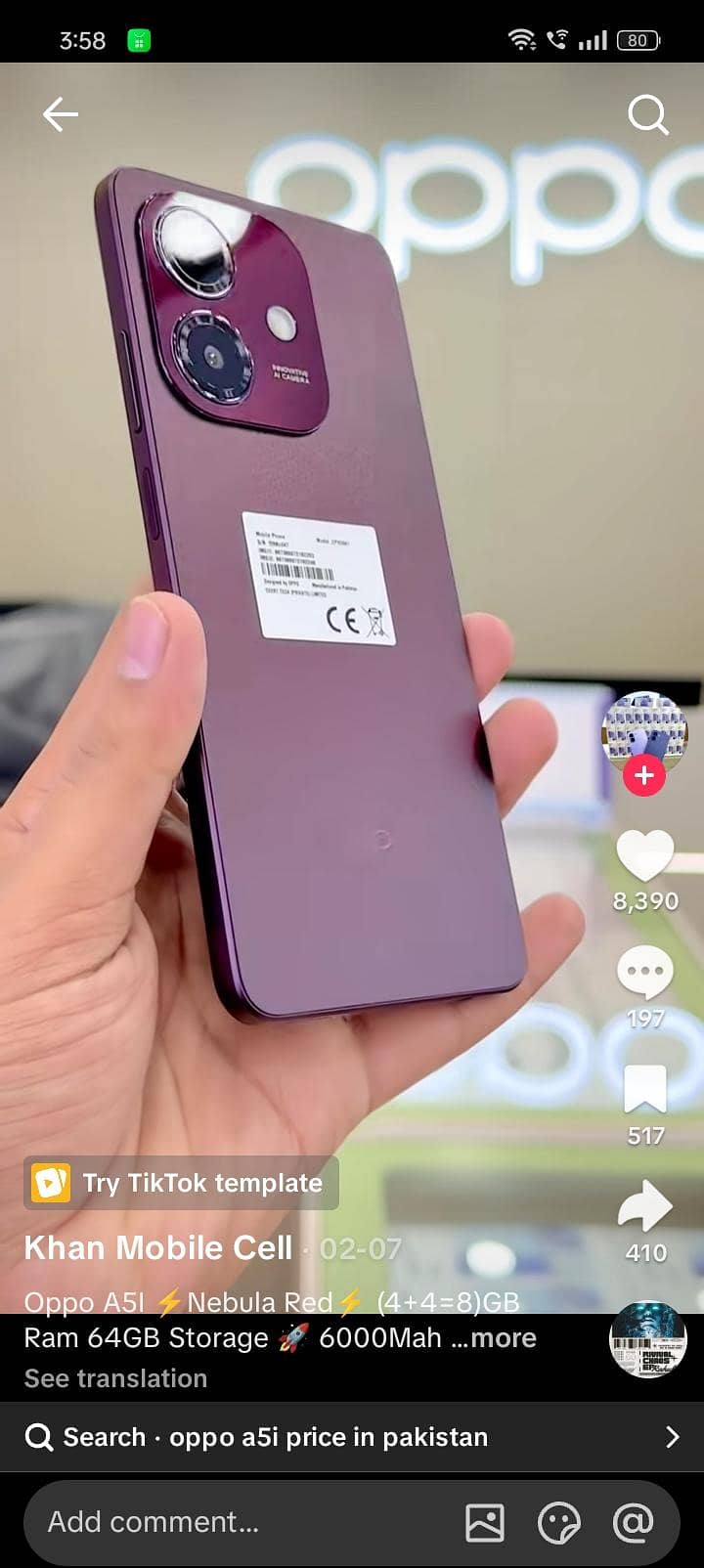 OPPO A5 0