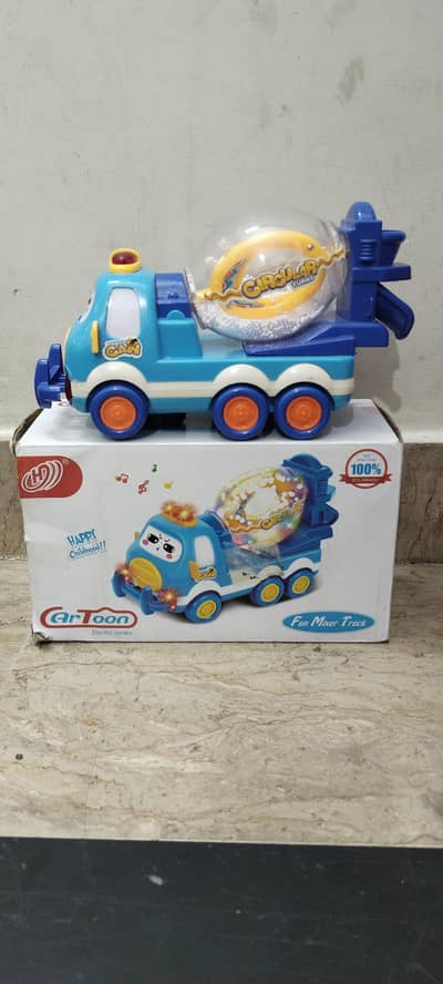 Used musical truck with lights. . . battery cell lights. . . for age 3+. .
