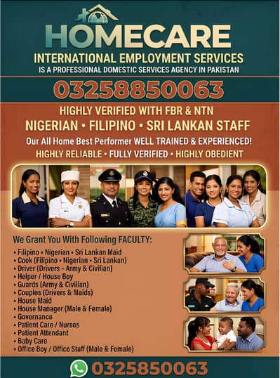 Negirian Maids / House Maids /cook/House chef / Baby Sitter available