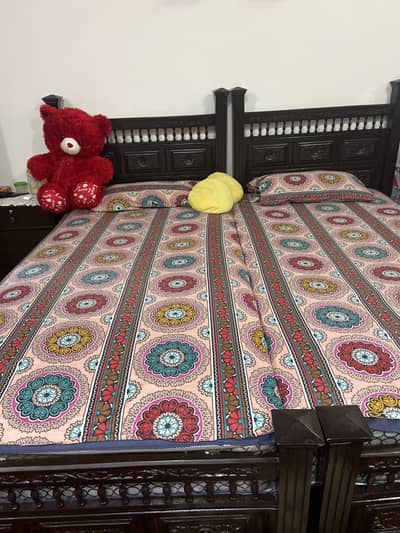 Two single bed with dressing