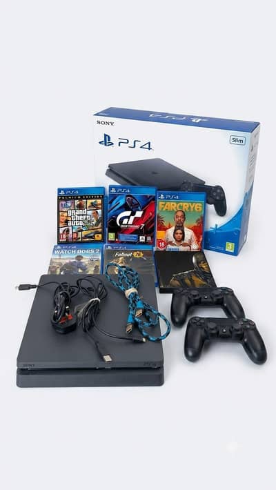 ps4 slime 1TB complete game bundle 2 control 6 game mint condition