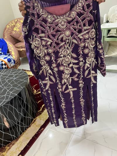 three piece party wear dress