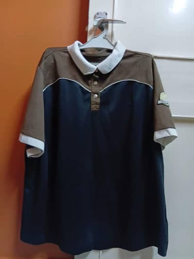 Oversized Color-Block Polo Shirt - Unisex / Women's Casual Top