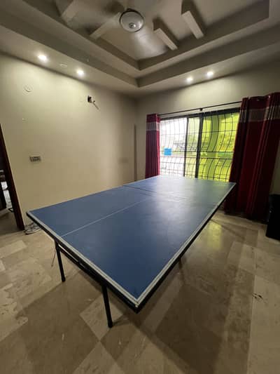 Full-Size Indoor Table Tennis Table (Blue)