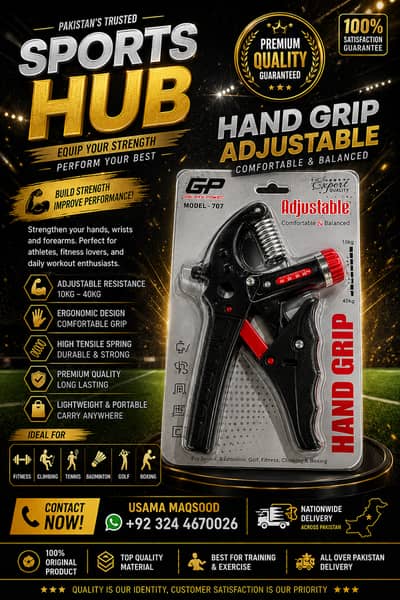 Adjustable Hand Grip 10kg-40kg | Forearm & Wrist Exerciser |