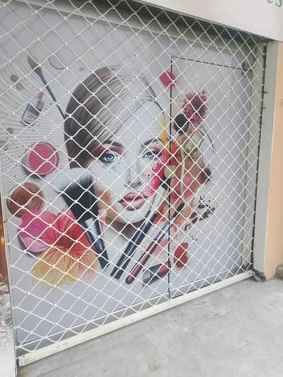 Glass door and jali shutter just like new