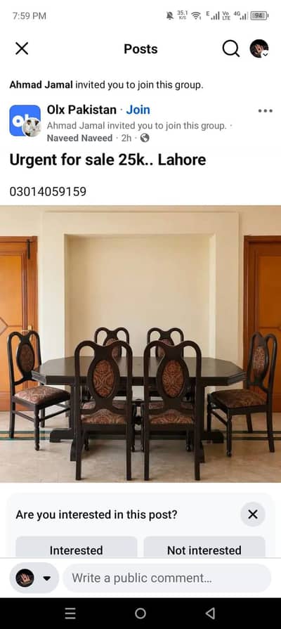 Dining table for sale