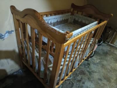 Premium Baby Cot with Separate Cradle & Storage and with net