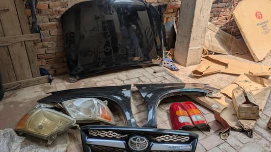 Toyota Hilux 2011 Original parts bounat, lights, fender, front grill