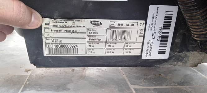 electric wheel chair pronto m41 uk brand
