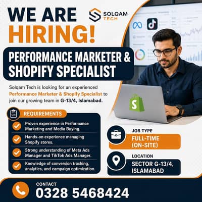 Performance Marketer & Shopify Specialist || Jobs || Shopify Expert