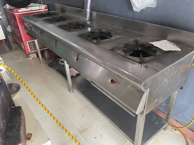 Commercial 5 burner stainless steel gas range/hotel & restaurent stove
