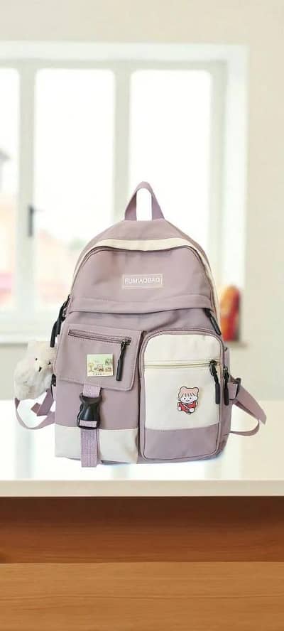 girl pink school backpack
