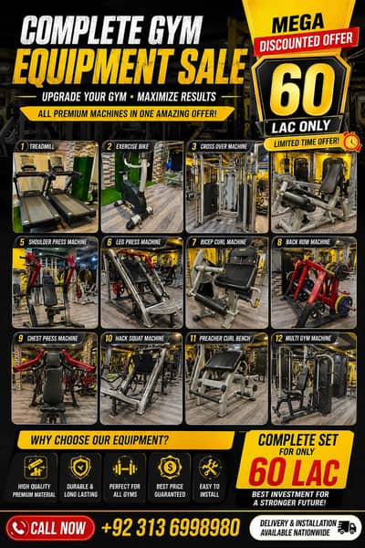 Complete Gym Setup in Excellent Condition | Gym Setup For Sale