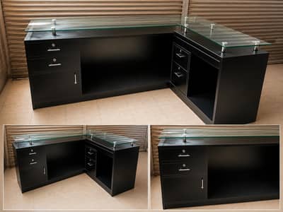 Executive style L-Shape Office Table / Reception Desk for sale.