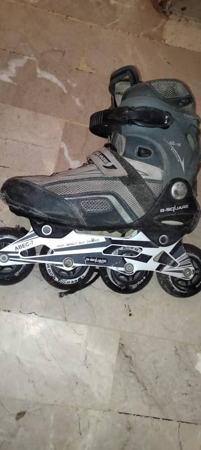 vintage hard boot inline skates/roller skates -good condition