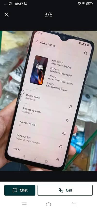 One Plus 7t 8ram 128 GB memory