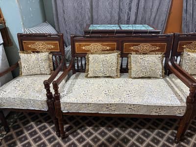 original wood table chairs 4 person chairs and 1 table