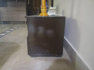 Modern Dark Wooden Console/ TV Unit( 3 Drawers+2 Open Storage Bays
