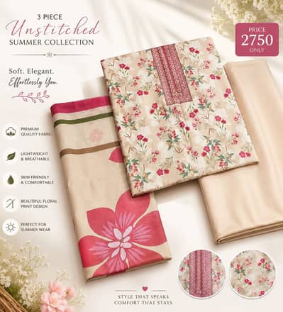 Unstich beautiful lawn dresss in reasonable price
