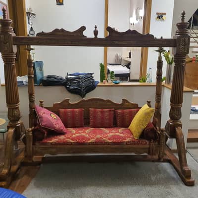 03 seater Wooden carved Jhoola