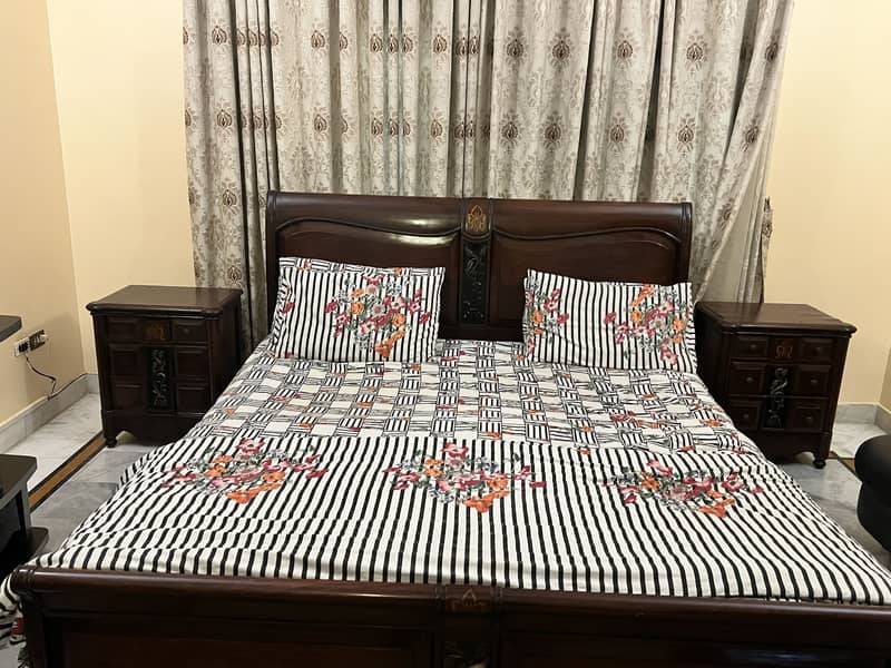 King size bed available solid wood 3