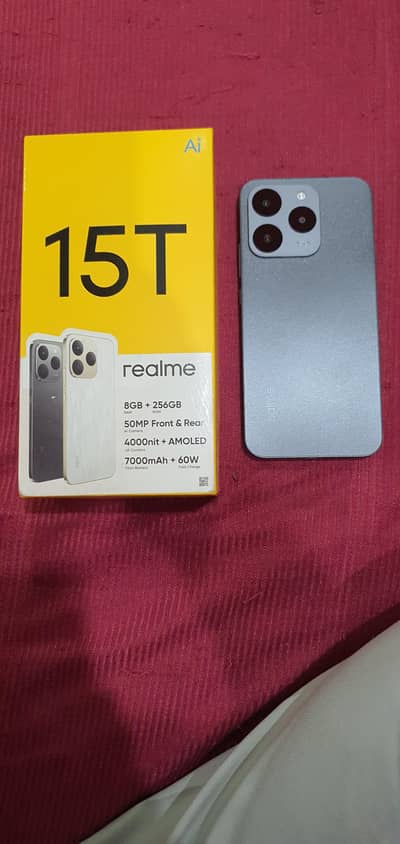Realme 15T official Pta (256) with box charger warrnty Available