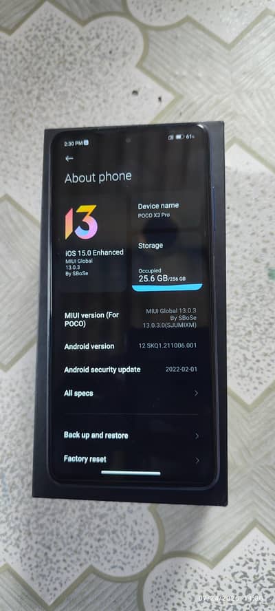 Poco X3 Pro (8GB / 256GB) - Original Panel - Box Available