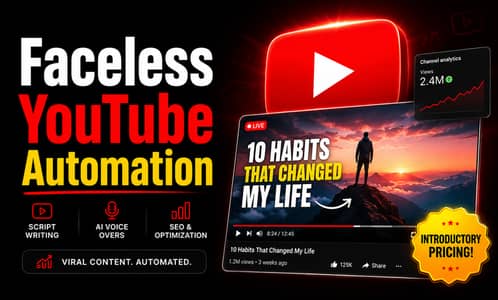 Faceless YouTube Automation | Script, AI Voice & Video Editing