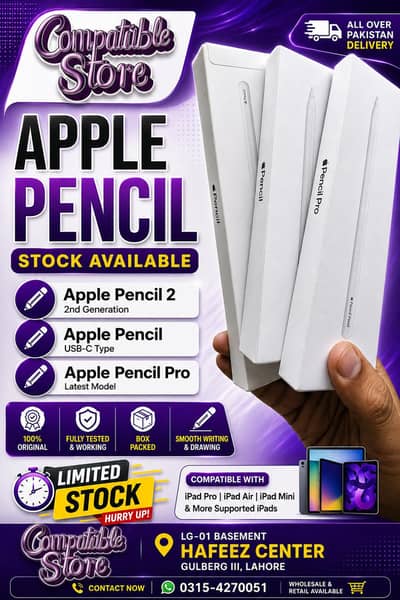 Apple Pencil 2 | Apple Pencil USB-C |  Pencil Pro | Box Packed