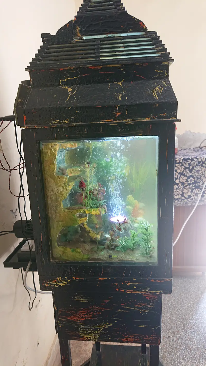 Aquarium with 3d Scenere background  for Home, Office and Bed Room — photo 3