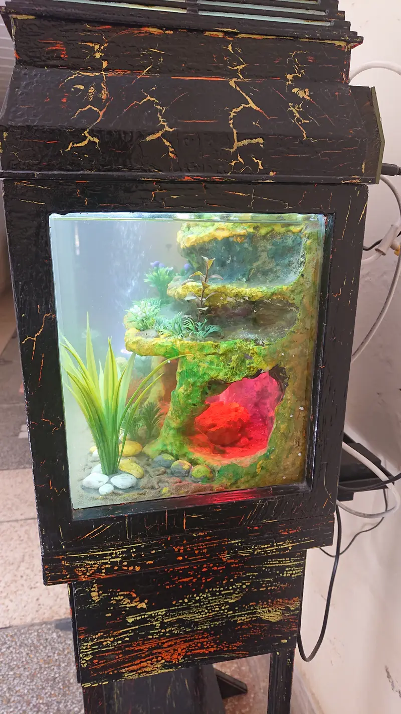 Aquarium with 3d Scenere background  for Home, Office and Bed Room — photo 5