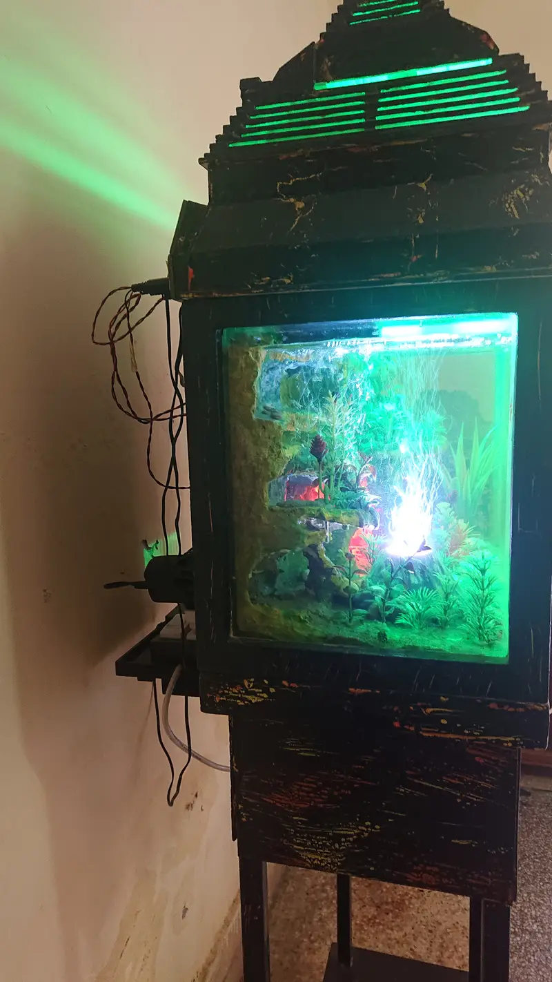 Aquarium with 3d Scenere background  for Home, Office and Bed Room — photo 6