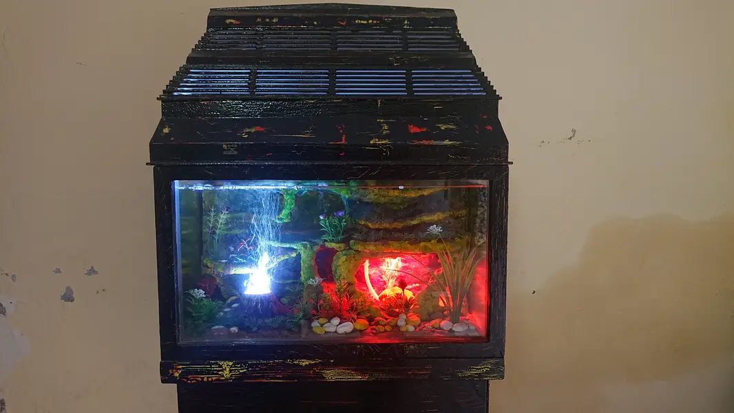 Aquarium with 3d Scenere background  for Home, Office and Bed Room — photo 7