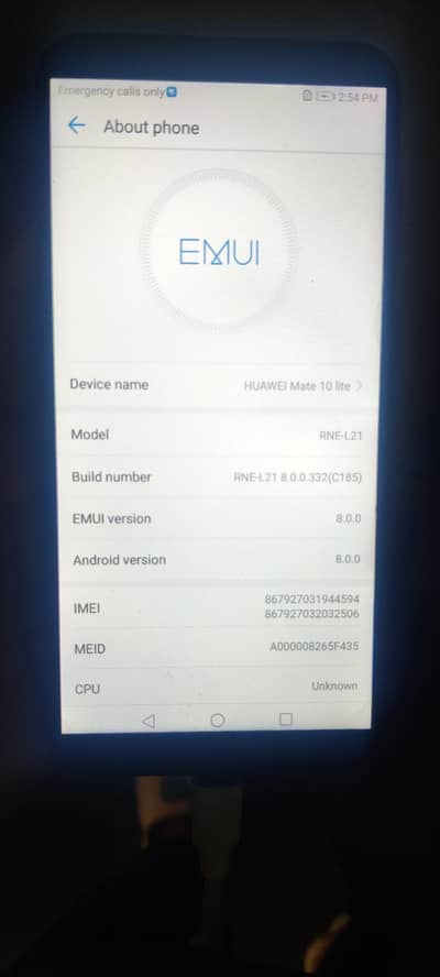 Huwaie mate 10 lite