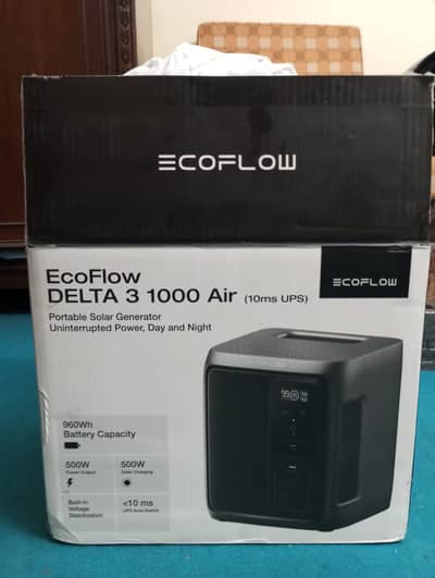 EcoFlow Delta 3 Air 1000 (UPS + Solar gen) + 2 x 150W solar panels