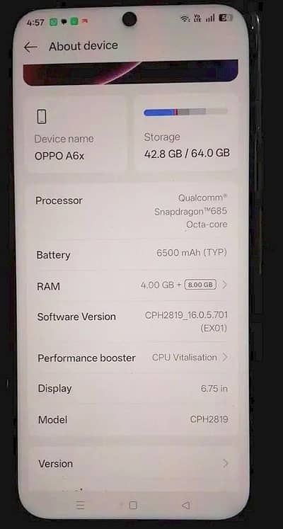 OPPO A6X with Ai Tools