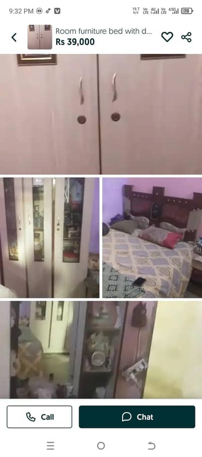 Bed set 4 piece furniture