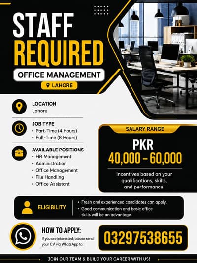 Staff Required Office Management