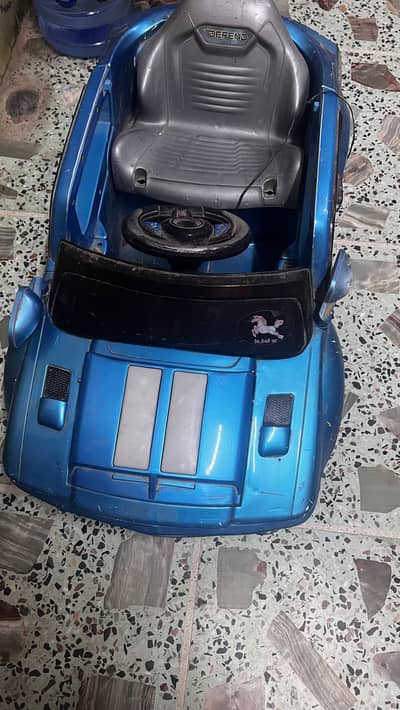 Blue battery car