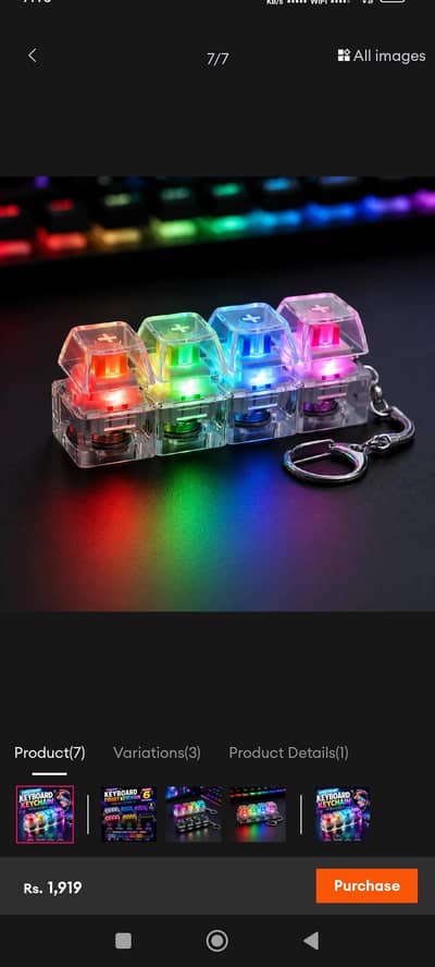Keychain With RGB LIGHTS