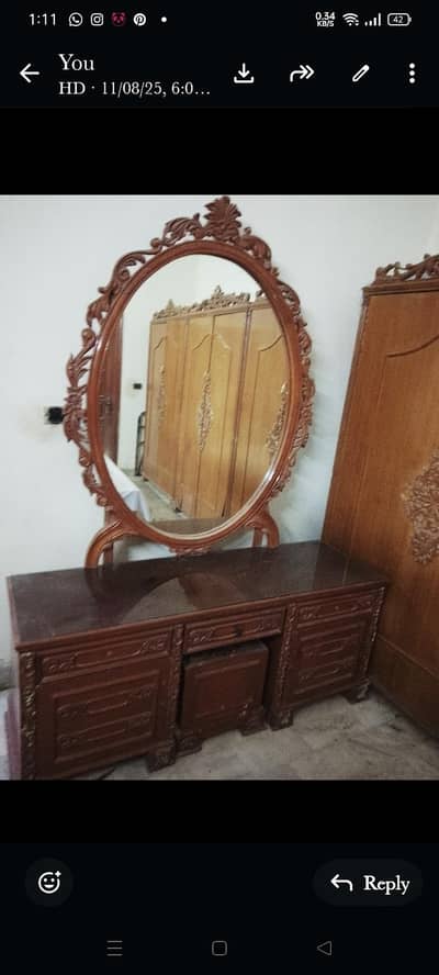 COMPLETE VINTAGE BURMA TEAK FURNITURE SET | 12 Pieces | Guru Mandir