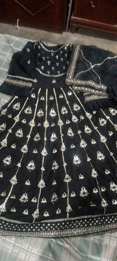 Lawnfrock in black colour Only in 8500